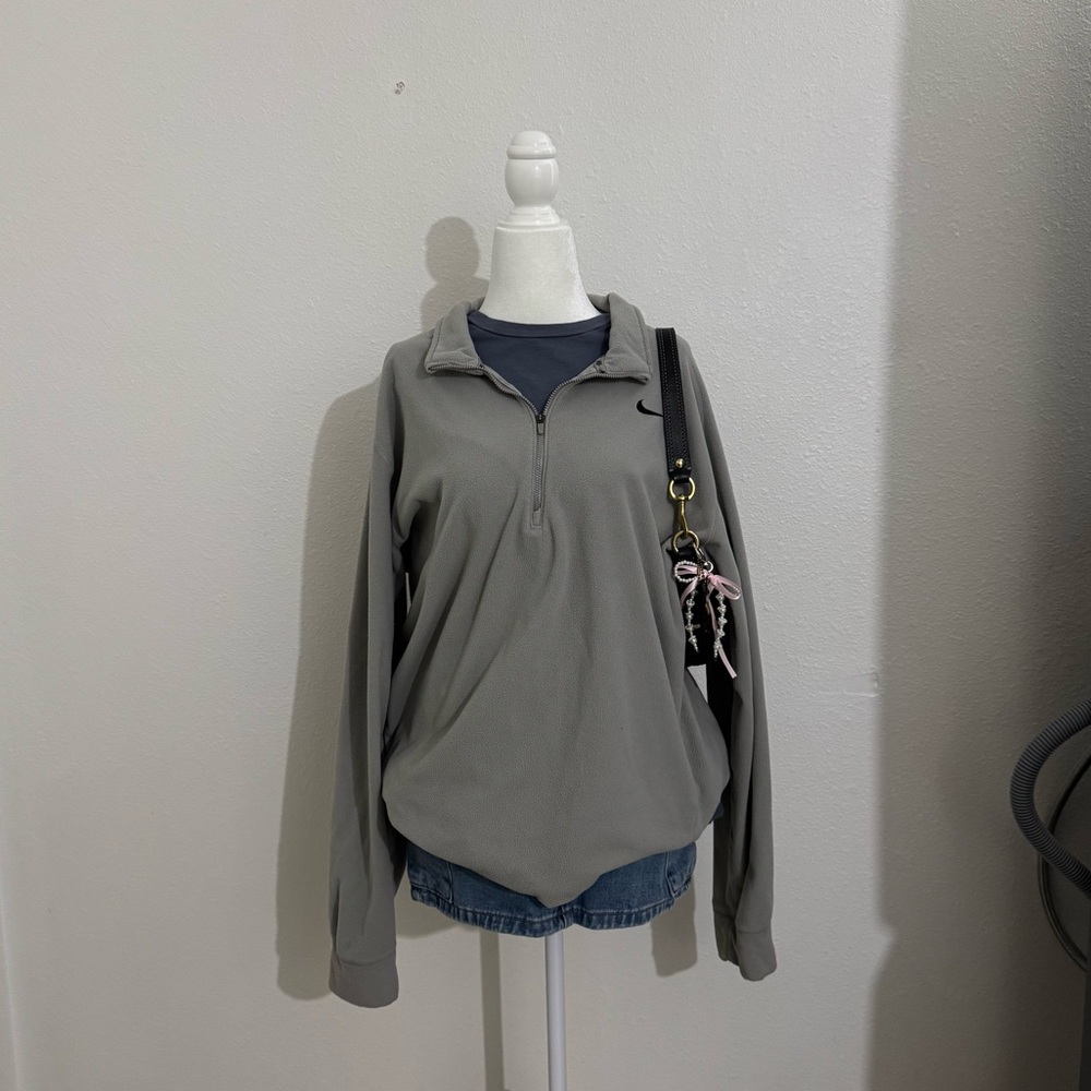 Grey Nike thermal quarter zip